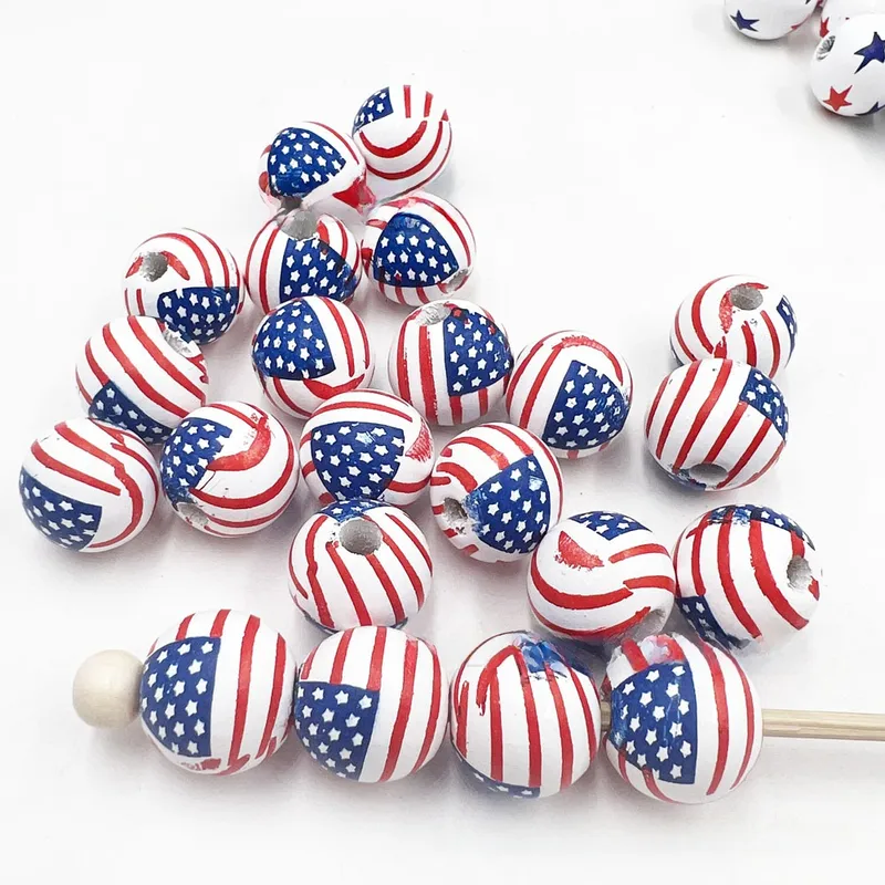 Polished-Wood-American-Flag-Beads-In-Red-Sweet-Style-Jewelry-Accessories-For-Independence-Day-2